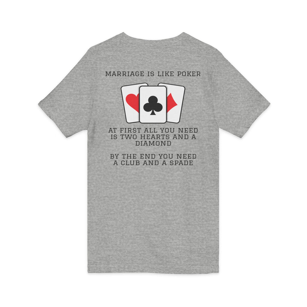 Athletic Heather / V-Neck: Marriage Humor - ’Hot Hand’ Graphic Tee - V-neck