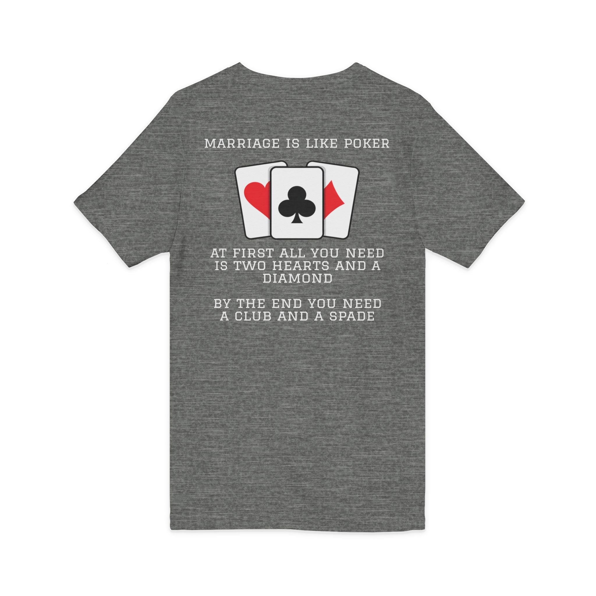 Deep Heather / V-Neck: Marriage Humor - ’Hot Hand’ Graphic Tee - V-neck